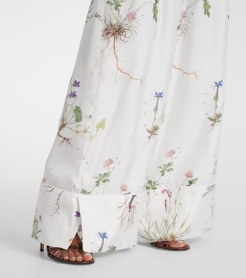 Floral printed silk wide-leg pants | Erdem
