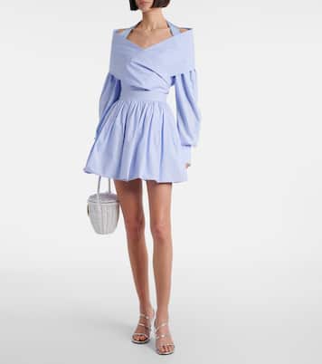 Blusa en popelín de algodón drapeada | Patou