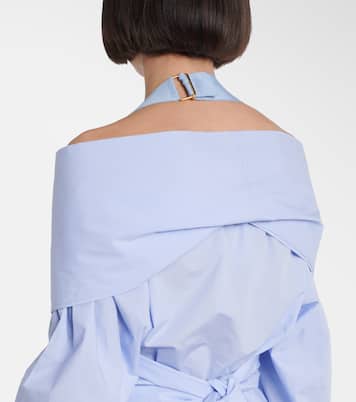 Blusa en popelín de algodón drapeada | Patou