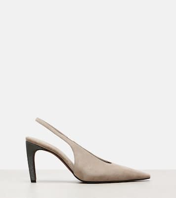 Escarpins 80 monili en daim | Brunello Cucinelli