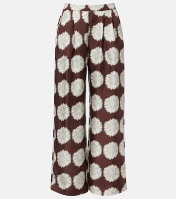 Weite Hose Isola aus Seiden-Twill | Asceno
