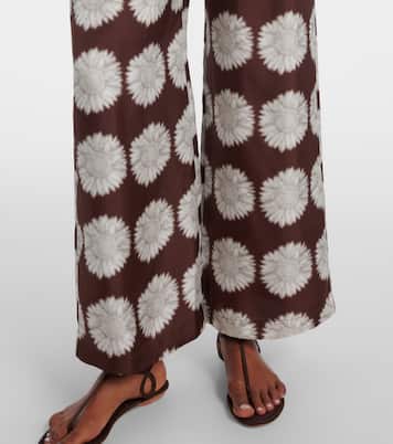 Weite Hose Isola aus Seiden-Twill | Asceno