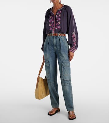 Lynne embroidered cotton blouse | Marant Etoile