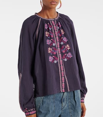 Lynne embroidered cotton blouse | Marant Etoile