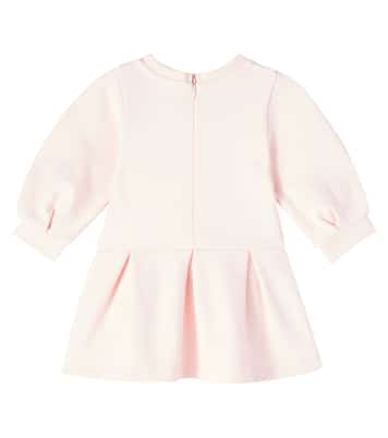 Baby logo cotton fleece dress | Chloé Kids