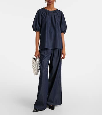 Jerry embellished chambray wide-leg pants | 'S Max Mara
