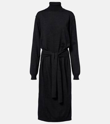 Turtleneck wool-blend midi dress | Lemaire