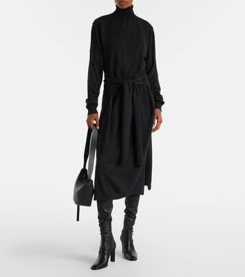 Turtleneck wool-blend midi dress | Lemaire