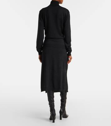 Turtleneck wool-blend midi dress | Lemaire