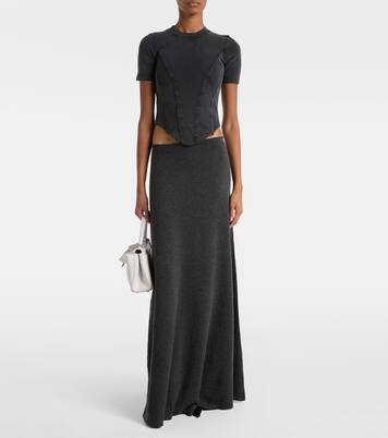 High-rise wool maxi skirt | Balenciaga