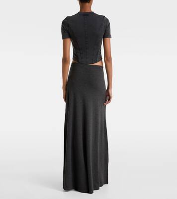 High-rise wool maxi skirt | Balenciaga