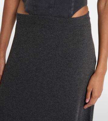 High-rise wool maxi skirt | Balenciaga