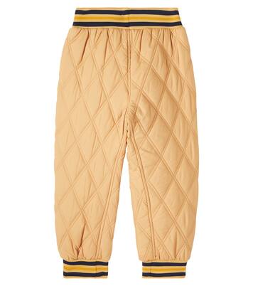Patch-appliqué quilted sweatpants | Mini Rodini