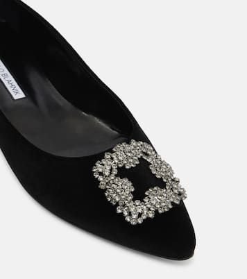 Hangisi 임벨리시드 벨벳 발레리나 플랫 | Manolo Blahnik
