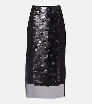 Cambo sequined chiffon midi skirt | Joseph
