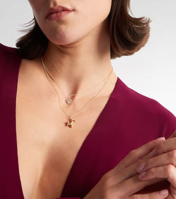 14kt gold charm necklace with diamonds | Sydney Evan