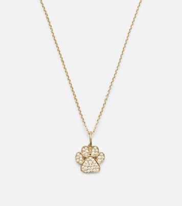 14kt gold charm necklace with diamonds | Sydney Evan