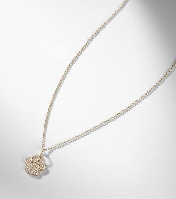 14kt gold charm necklace with diamonds | Sydney Evan