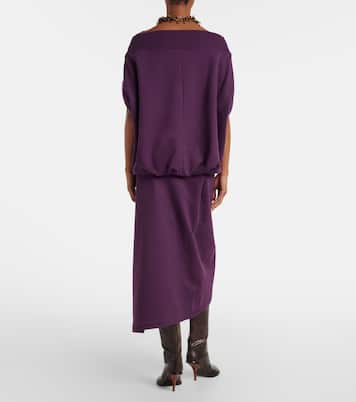 Jupe midi en jersey de coton | Dries Van Noten