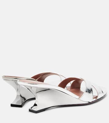 Nina 50 metallic leather wedges | Paris Texas