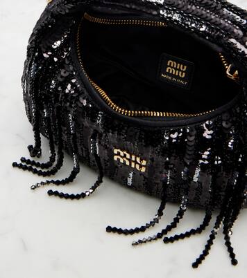 Wander Mini embellished top-handle bag | Miu Miu