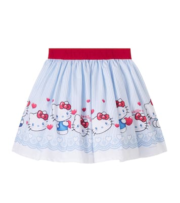 x Hello Kitty striped cotton skirt | Monnalisa