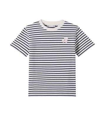 Lilas striped cotton jersey T-shirt | Bonpoint