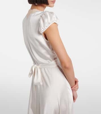 Coraline lace-trimmed silk midi dress | Dôen