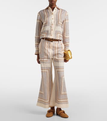 Alchemy woven leather Mary Jane flats | Zimmermann