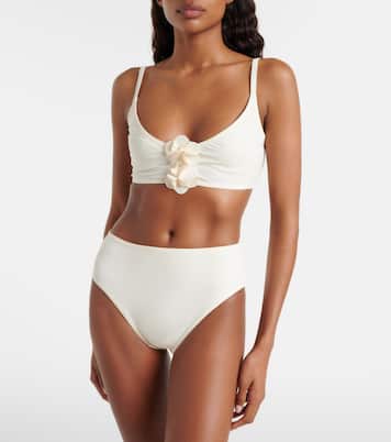 Top de bikini Tess con aplique floral | Karla Colletto