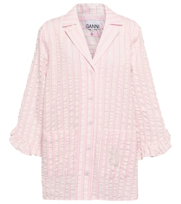Camicia in seersucker a righe | Ganni
