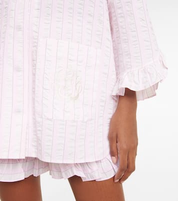 Camicia in seersucker a righe | Ganni