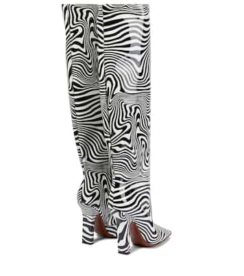 Zebra-print over-the-knee boots | Vetements