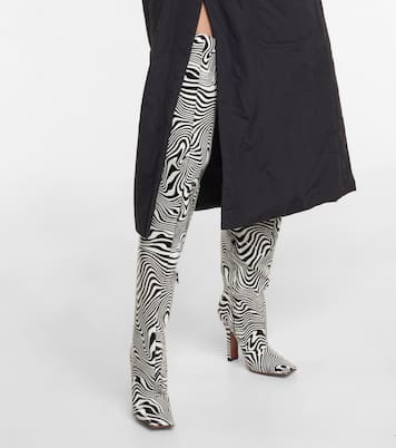 Zebra-print over-the-knee boots | Vetements