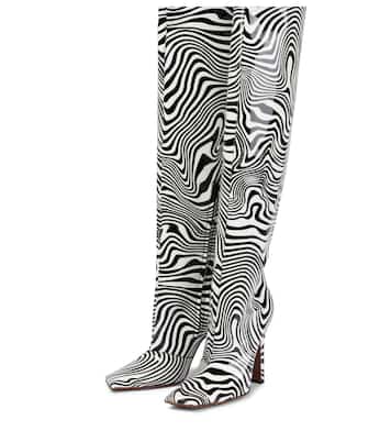 Zebra-print over-the-knee boots | Vetements