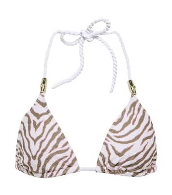 Ibiza zebra-print bikini top | Heidi Klein