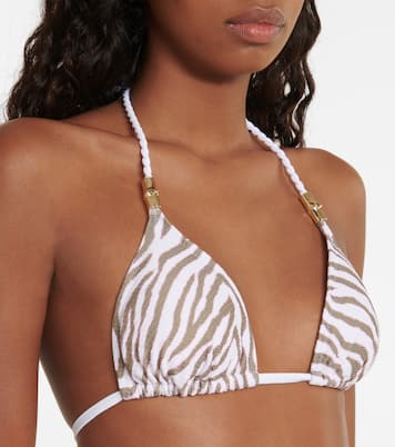 Ibiza zebra-print bikini top | Heidi Klein