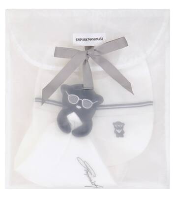 Baby Set aus Lätzchen und Tuch mit Kuscheltier | Emporio Armani Kids