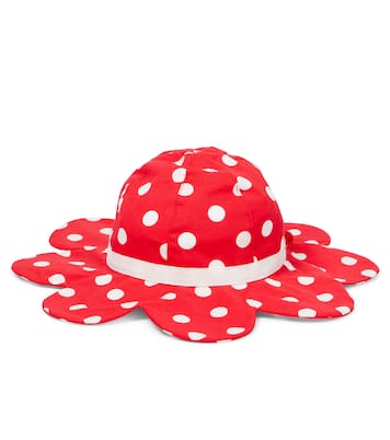 Cappello in popeline di cotone a pois | Monnalisa