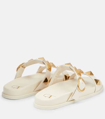 Roman Stud leather slides | Valentino Garavani