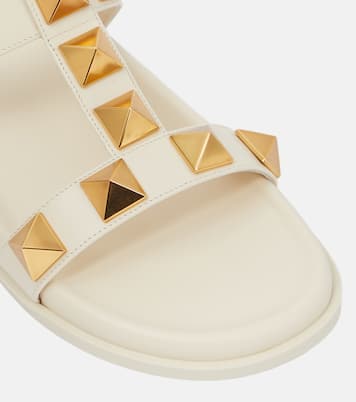 Roman Stud leather slides | Valentino Garavani