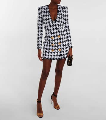 Miniabito in jacquard pied-de-poule | Balmain
