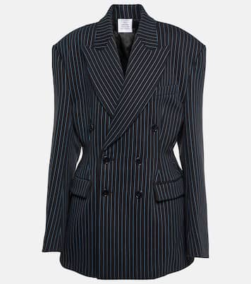 Blazer rayé en coton mélangé | Vetements