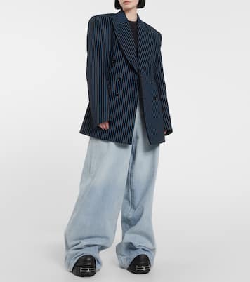 Blazer rayé en coton mélangé | Vetements