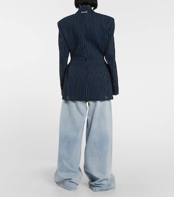 Blazer rayé en coton mélangé | Vetements
