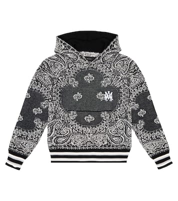 Cotton and cashmere bandana hoodie | Amiri Kids