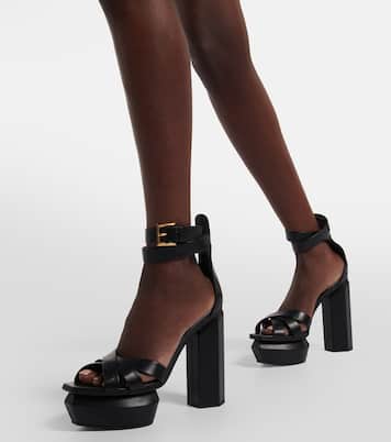 Sandales Ava à plateau en cuir | Balmain