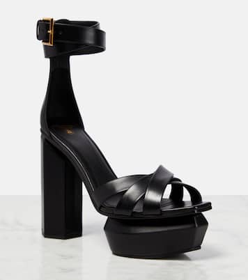 Sandales Ava à plateau en cuir | Balmain