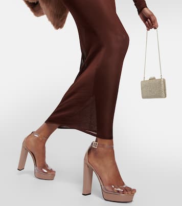 Sandali Albi 120 in PVC e vernice con plateau | Jimmy Choo