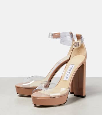 Sandali Albi 120 in PVC e vernice con plateau | Jimmy Choo